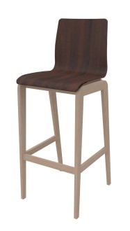 siège haut Adell - coque bois